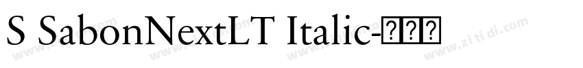 S SabonNextLT Italic字体转换